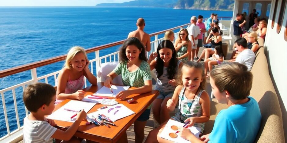 Les familles profitent d'activités lors d'une croisière Paul Gauguin.