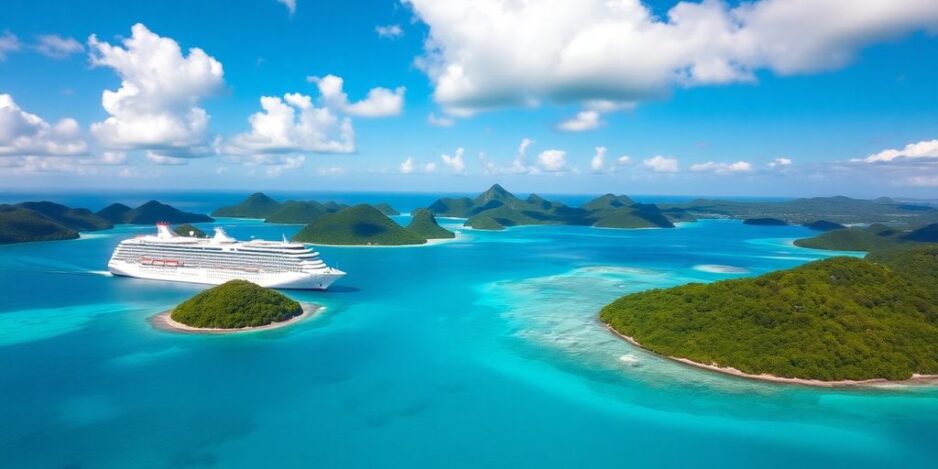 Paul Gauguin navire de croisière dans les eaux tropicales.