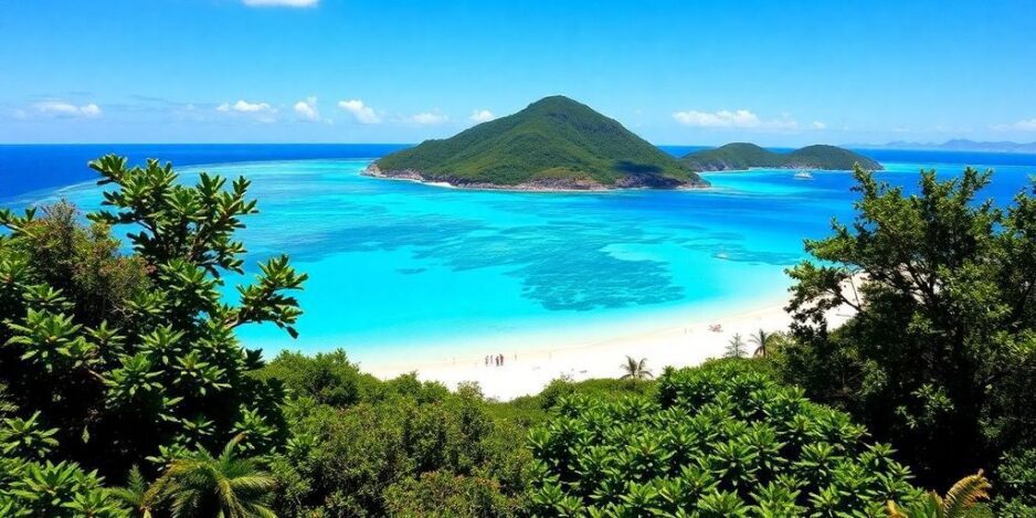 Tropical beach scene ideal for unique cruise itineraries.